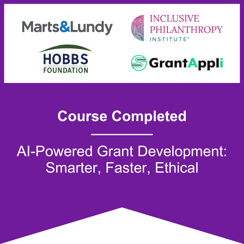 CREDLY badge_AI powered grant